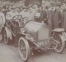 Philippe Barriaux vainqueur de la catégorie voiturettes sur Vulpes au TdF automobile 1906.