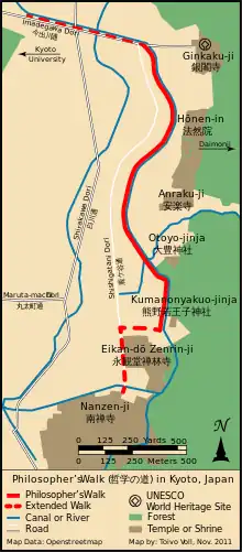 Promenade du philosophe, Il faut environ 30 minutes pour parcourir cette promenade.