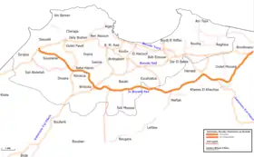 Carte de la route dénommée {{{nom}}}