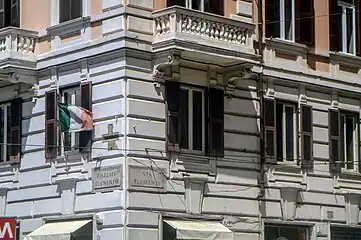 Targa del Piazzale Flaminio e via Flaminia