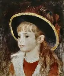 La fille d'Henriette Henriot (Jane Henriot ) Filette au chapeau bleu (1881).
