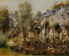 Roseraie à Wargemont, 1879, peint par Pierre-Auguste Renoir.