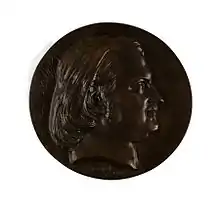 Profil d'une tête d'homme regardant vers sa gauche