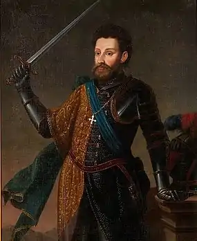 Tableau anonyme représentant Pierre de Savoie selon la mode du XVIIIe siècle.