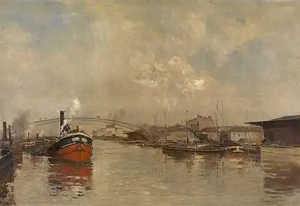 Le quai de La Villette à Paris,Musée royal des Beaux-Arts d'Anvers.