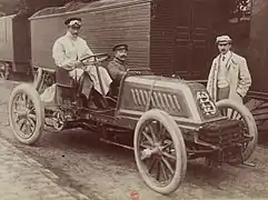 Pierre de Caters sur Mors Z au circuit des Ardennes 1902.