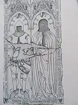 Pierre tombale du chevalier Istasse de Seron, 1381