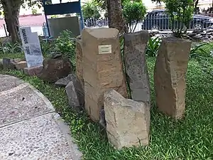 Jardin de roches géologiques