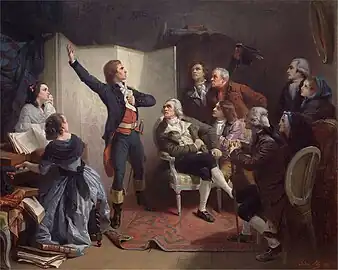 Rouget de Lisle chantant La Marseillaise. Tableau d'Isidore Pils.