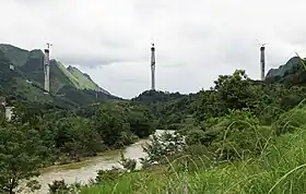 Le pont en construction en 2018.