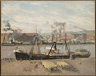 Port de Rouen, Déchargement du boisClark Art Institute, Williamstown