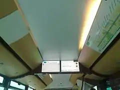 Écran d'information voyageurs embarqué des Crealis 18.