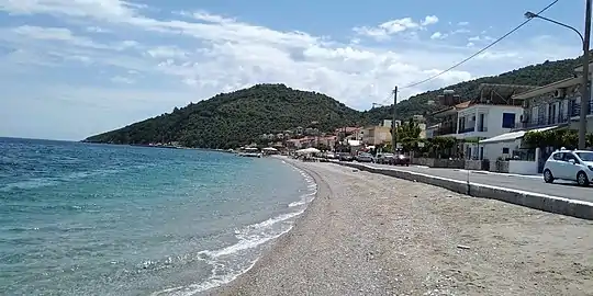 Vue de la plage coté Sud.