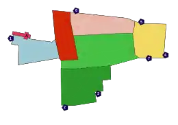 Plan des parties du parc du Thabor
