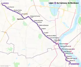 Voir la carte de la ligne.