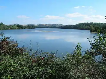 Une partie de la retenue du barrage de Mancies.