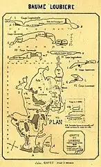 Plan de la Baume Loubière réalisé en 1899 par Jules Gavet (1875-1916)