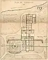 Plan du domaine de Longwood en 1821.