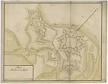 Plan du Fort de Kehl en 1760