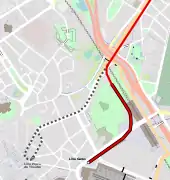 Plan des voies en 1983.