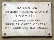 Plaque au no 17.