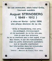 Plaque au no 62.