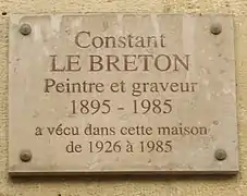 Plaque au no 21.