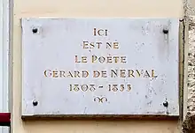 Plaque au no 168.