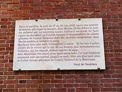 Hommage de la ville de Chartres.