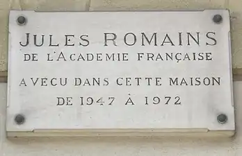Plaque au no 6.