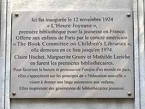 Plaque au no 3.