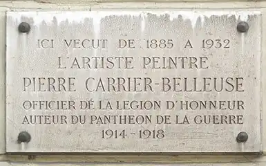 No 31 : plaque commémorative.