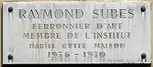 Plaque au no 22.