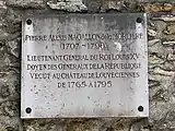 Plaque commémorative.