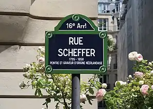 Plaque de la rue.