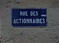Plaque de rue en 2015.