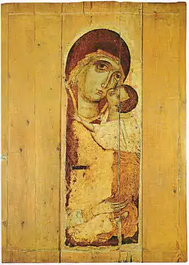 Notre-Dame de tendresse de Koubenskoe. Premier tiers du XIVe.