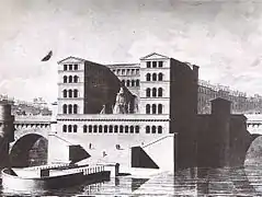 Guy de Gisors, projet d'aménagement du terre-plein du Pont-Neuf à l'emplacement du square du Vert-Galant.