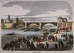 Régates d'Angers au Pont de la Haute-Chaîne, vers 1860.
