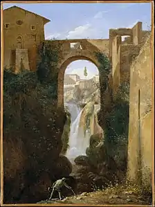 Le Pont San Rocco et sa cascade, Tivoli(1810-1820), Metropolitan Museum of Art