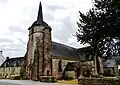 Église Saint-Mériadec : vue extérieure, façade sud.