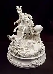 Porcelaine représentant Alexandre chevauchant Bucéphale, entre 1763 et 1765.