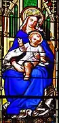 Vitrail : Vierge à l'Enfant