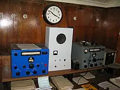 L'ancienne salle de télécommunications.