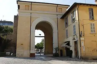 Vue de la façade interne.