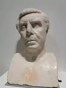 Buste antique d'homme en marbre.