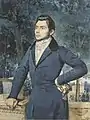 Portrait de l'architecte Léon Vaudoyer, à Rome (1832).