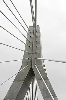 Détail d'un pylône.