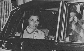 Isabel Perón durant son voyage en Argentine, fin 1965.