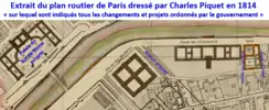 Projet pour le quartier de Gros-Caillou en 1814.